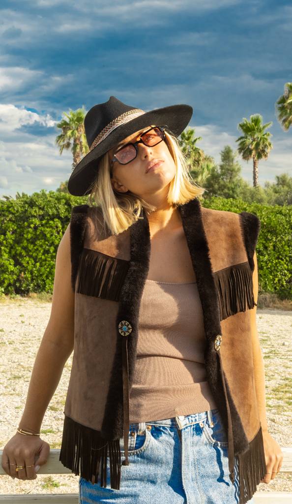 Passion Blanche GILET T.MORO MONTONE + FRANGIA Nuova