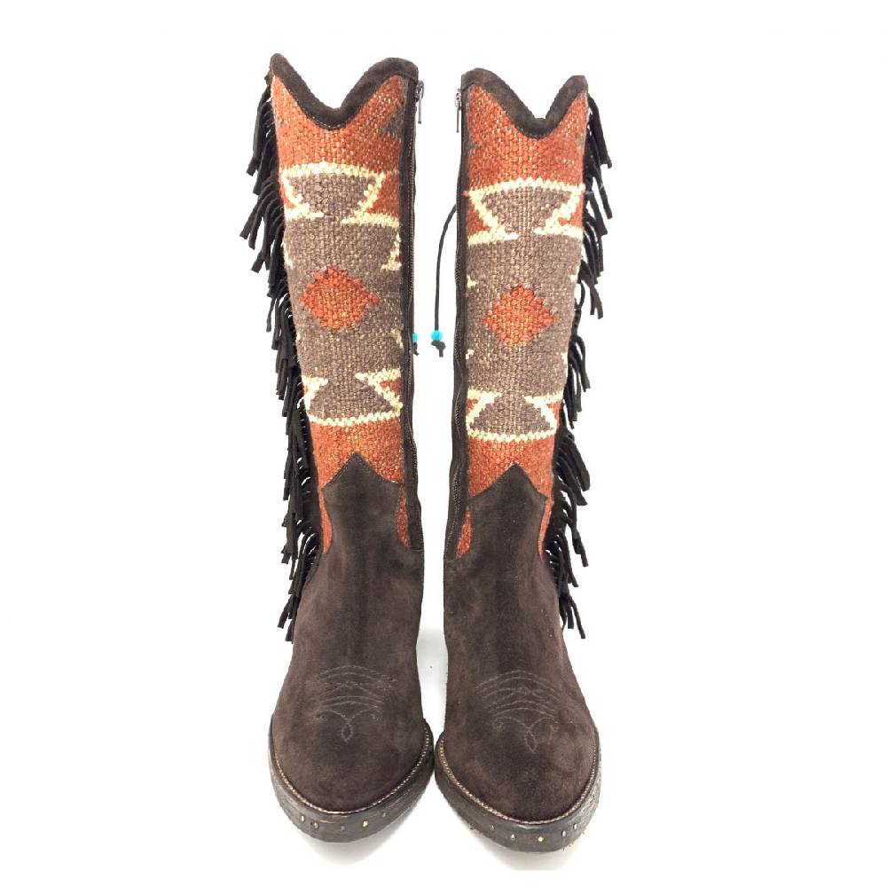 Passion Blanche Texano crosta t.moro e kilim Suola cuoio Spedizione Gratuita