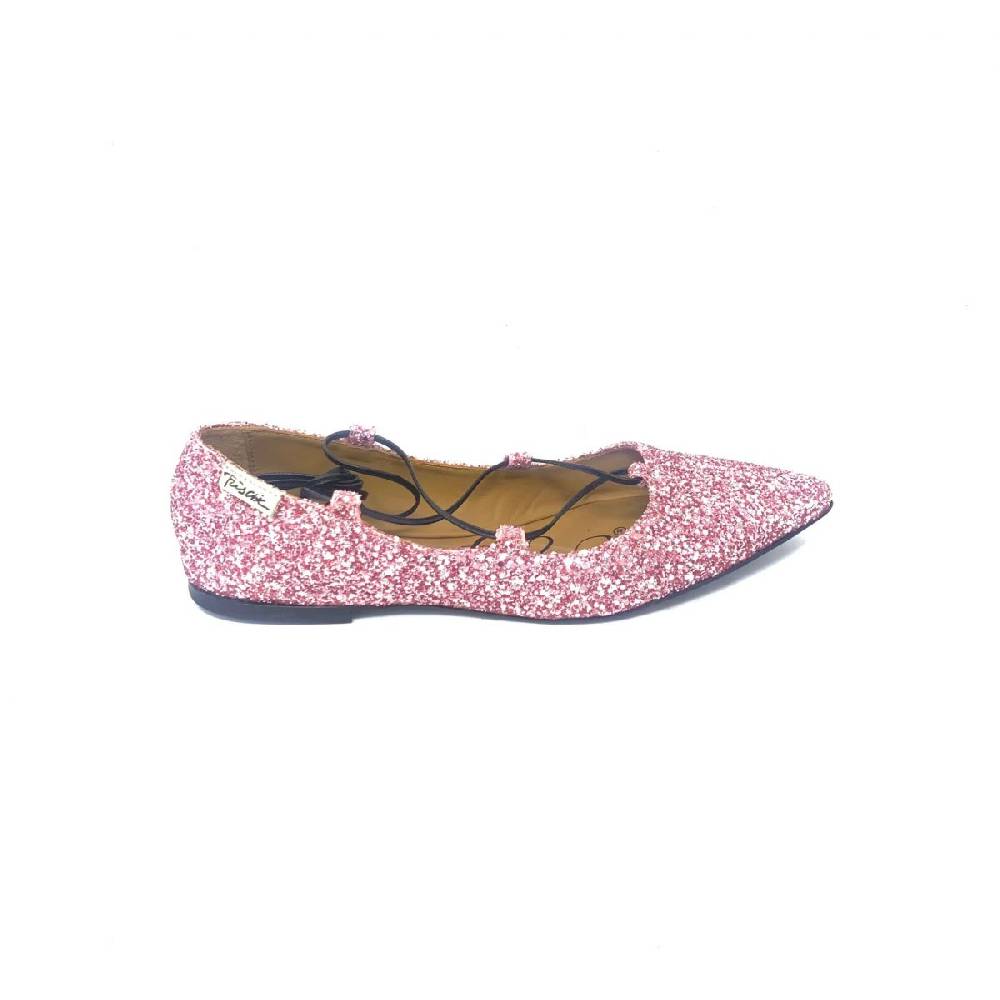 Passion Blanche Flat Shoes SILVIA BERRI “autografata” Glitter Rosa Fino Al -60%