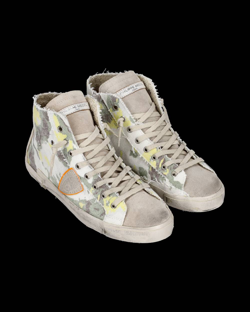 Philippe Model Sneaker alta Prsx uomo - verde e giallo