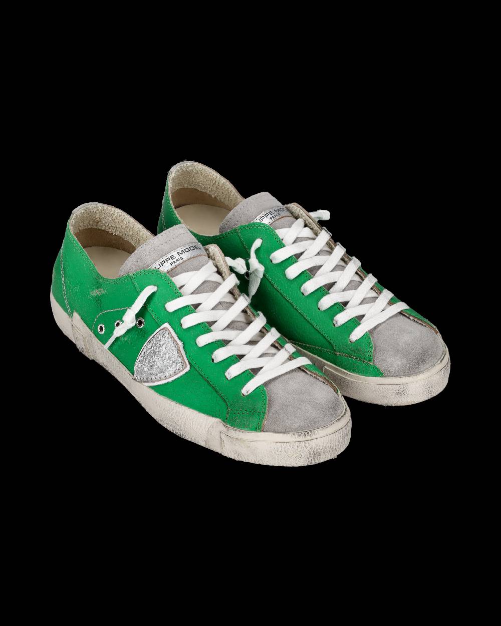 Philippe Model Sneaker basse Prsx uomo - verde e argento