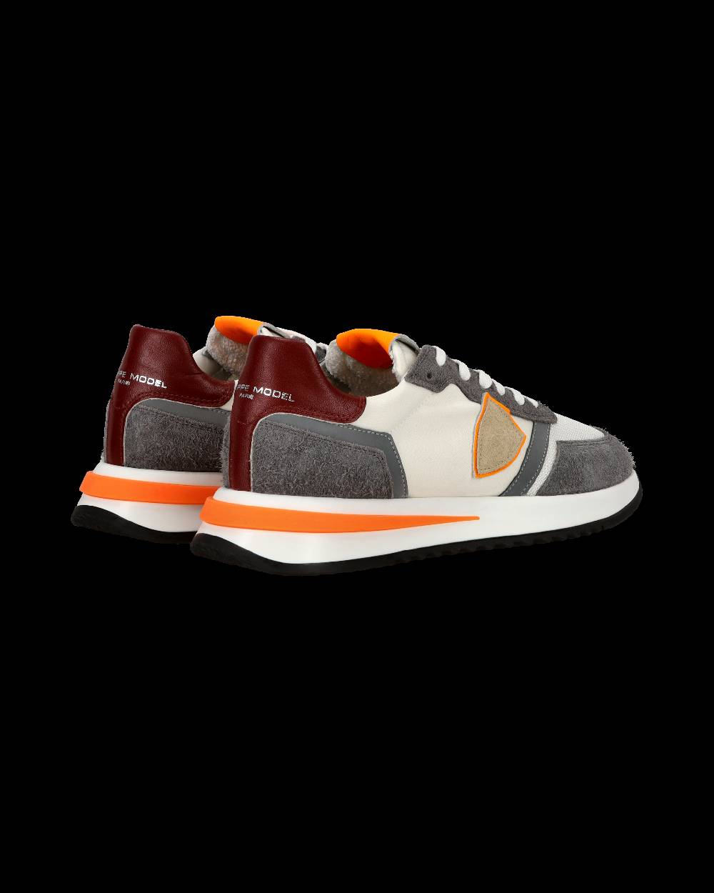 Philippe Model Sneaker casual Tropez 2.1 da uomo in nylon e pelle - Arancione e bianco Italia