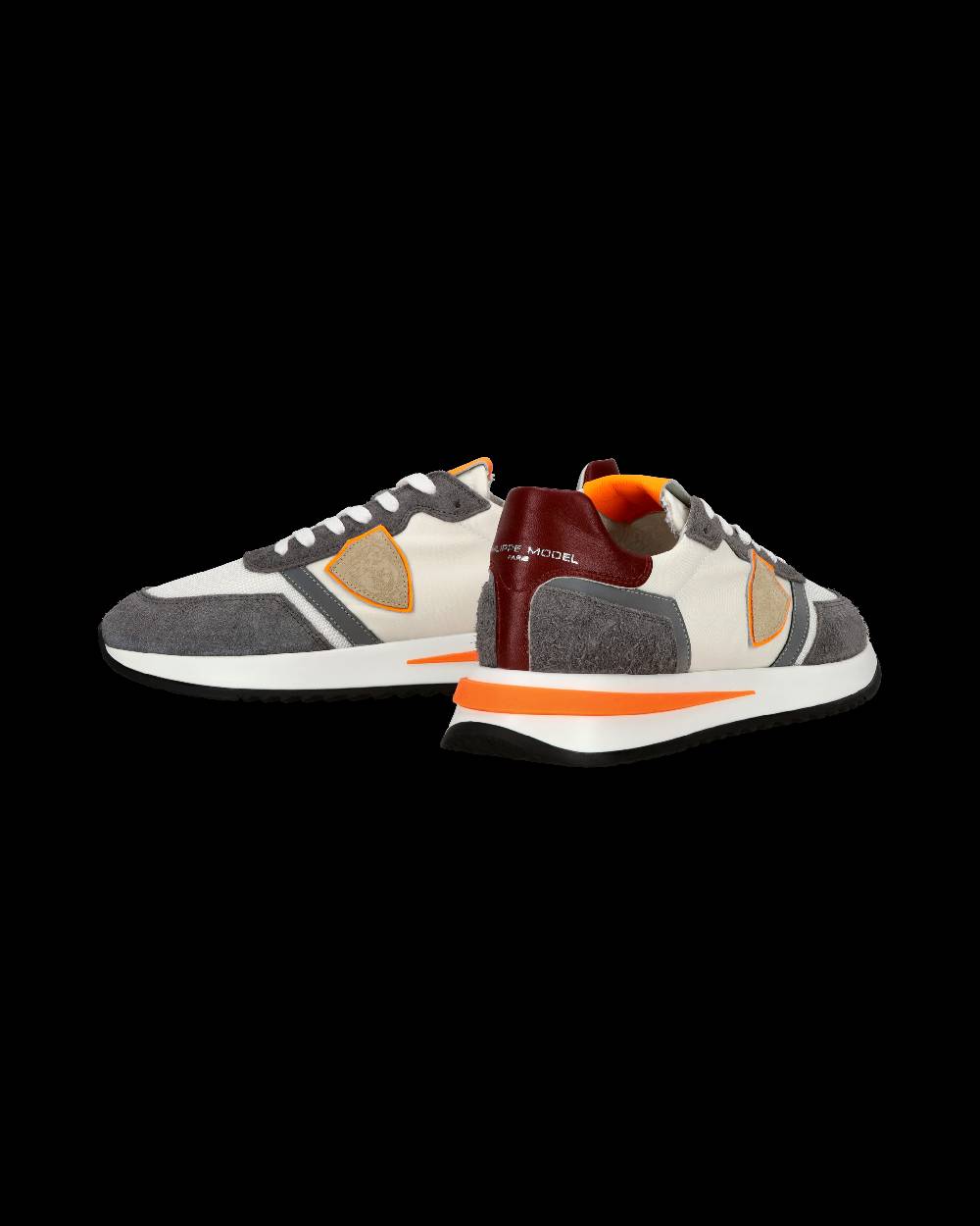 Philippe Model Sneaker casual Tropez 2.1 da uomo in nylon e pelle - Arancione e bianco Italia