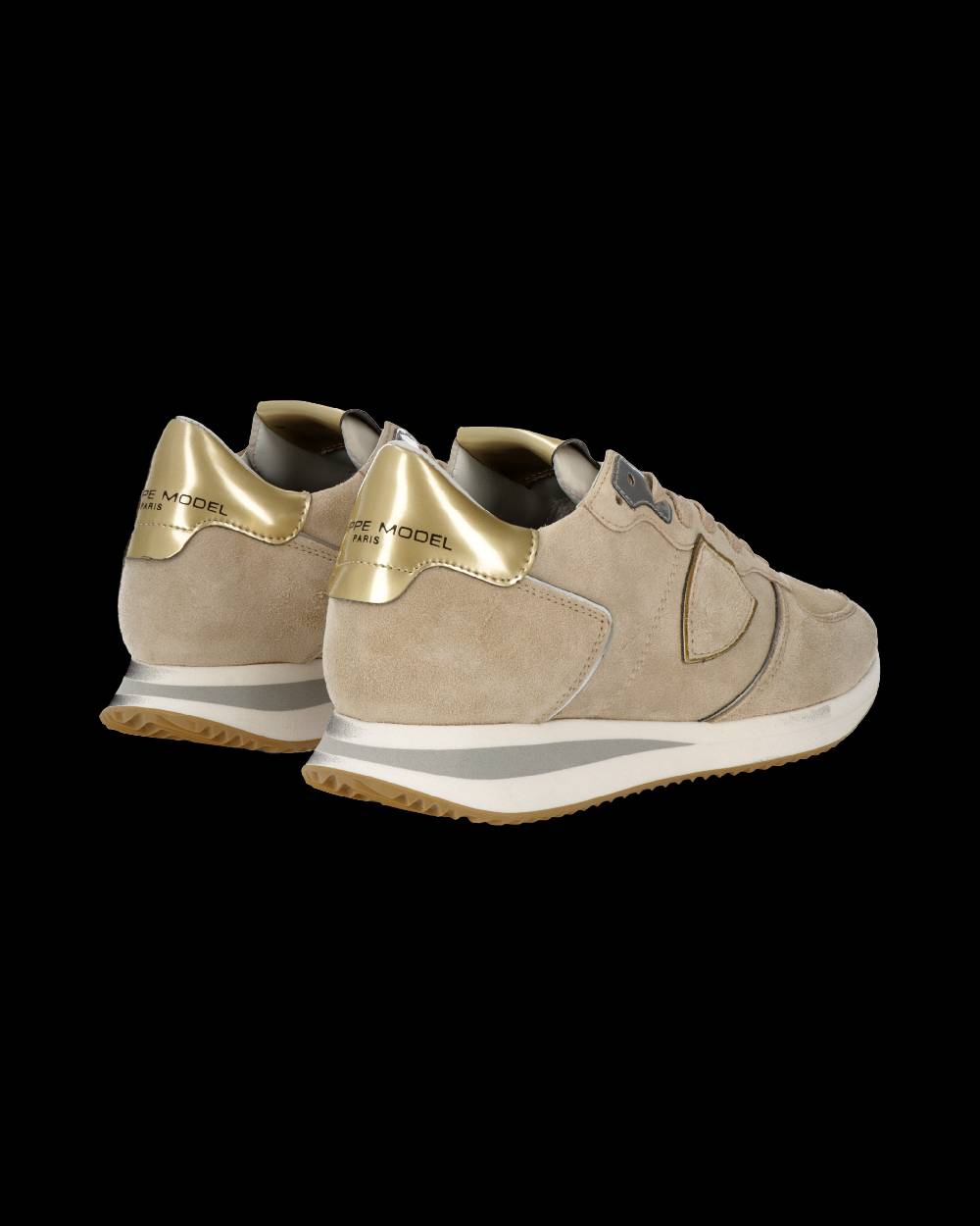 Philippe Model Sneaker bassa Trpx donna - beige e oro In Linea