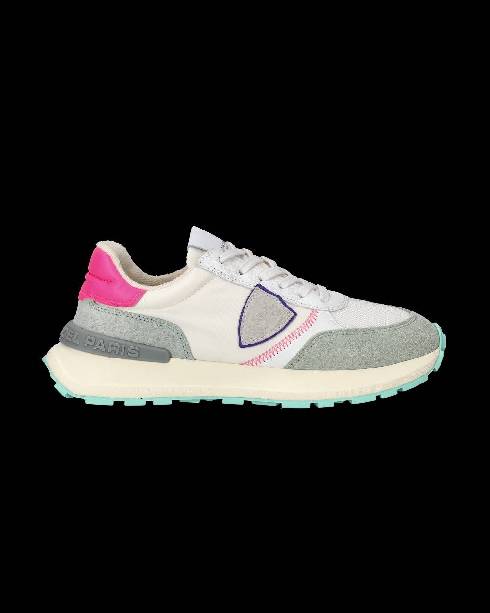 Philippe Model Sneakers Antibes da Donna Bianche e Fucsia in Tessuto Tecnico Spedizione Gratuita