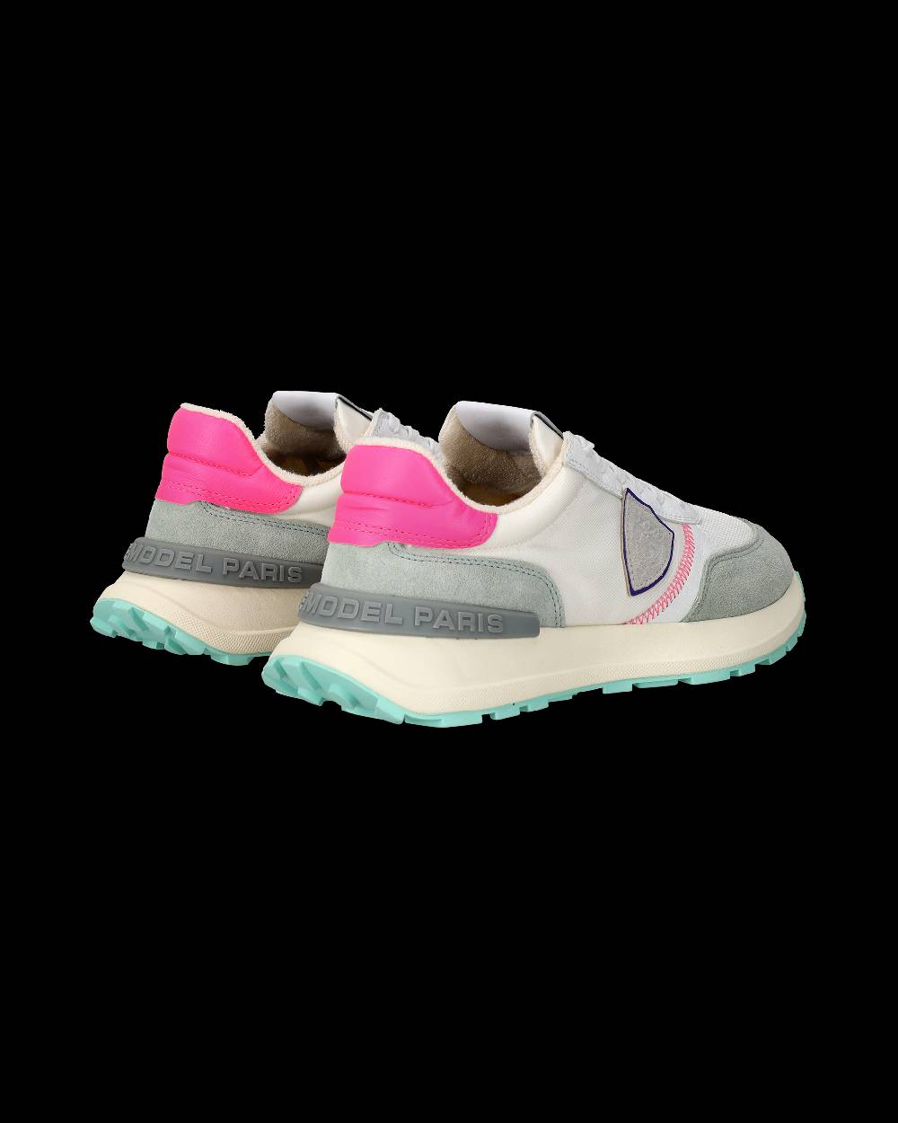 Philippe Model Sneakers Antibes da Donna Bianche e Fucsia in Tessuto Tecnico Spedizione Gratuita