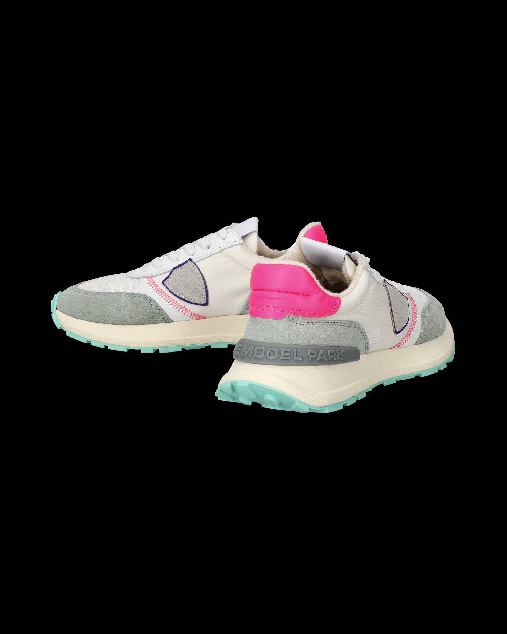 Philippe Model Sneakers Antibes da Donna Bianche e Fucsia in Tessuto Tecnico Spedizione Gratuita