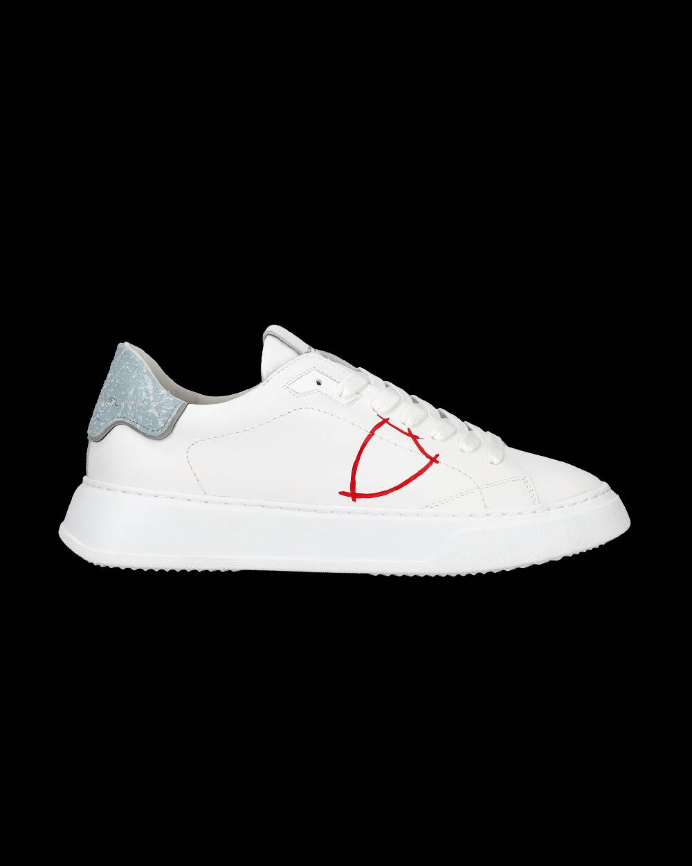 Philippe Model Sneaker bassa Temple uomo - bianco e rosso Qualità Garantita