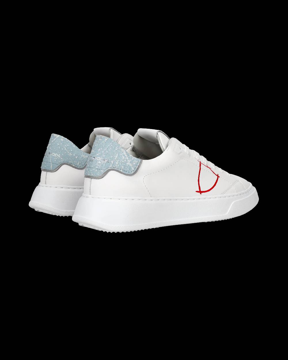 Philippe Model Sneaker bassa Temple uomo - bianco e rosso Qualità Garantita