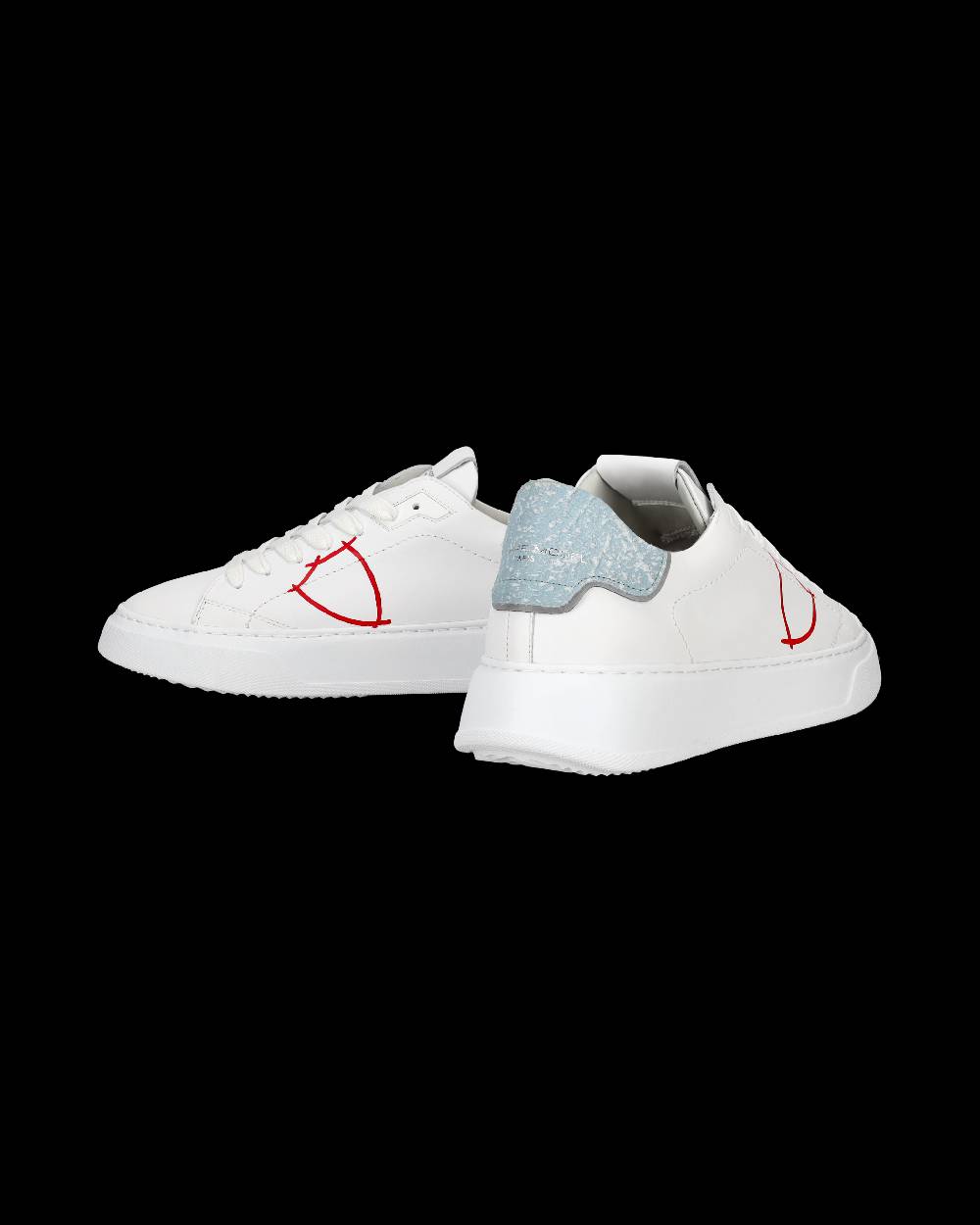 Philippe Model Sneaker bassa Temple uomo - bianco e rosso Qualità Garantita