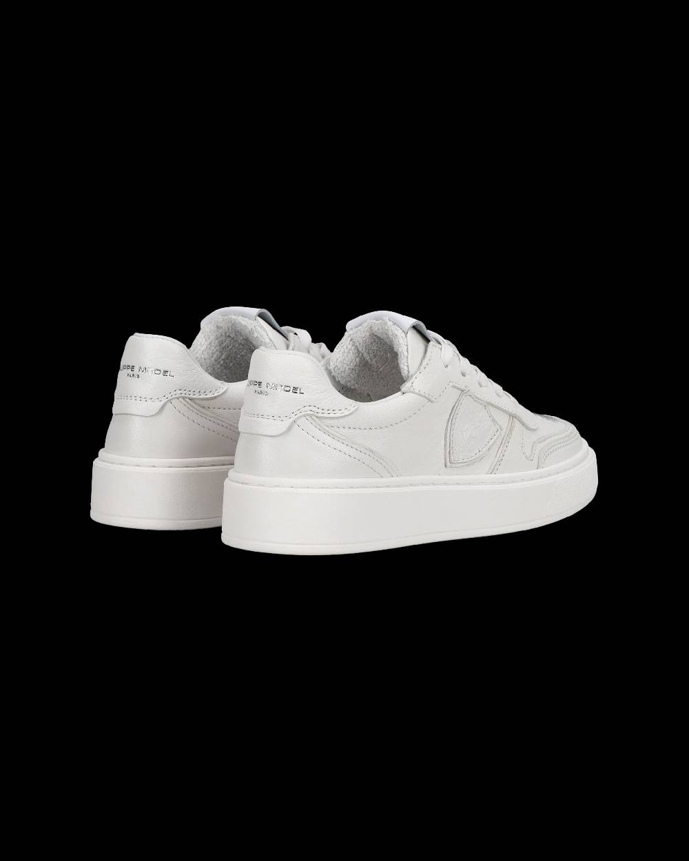 Philippe Model Sneakers basse Junior Nice in pelle, Bianco Consegna Veloce