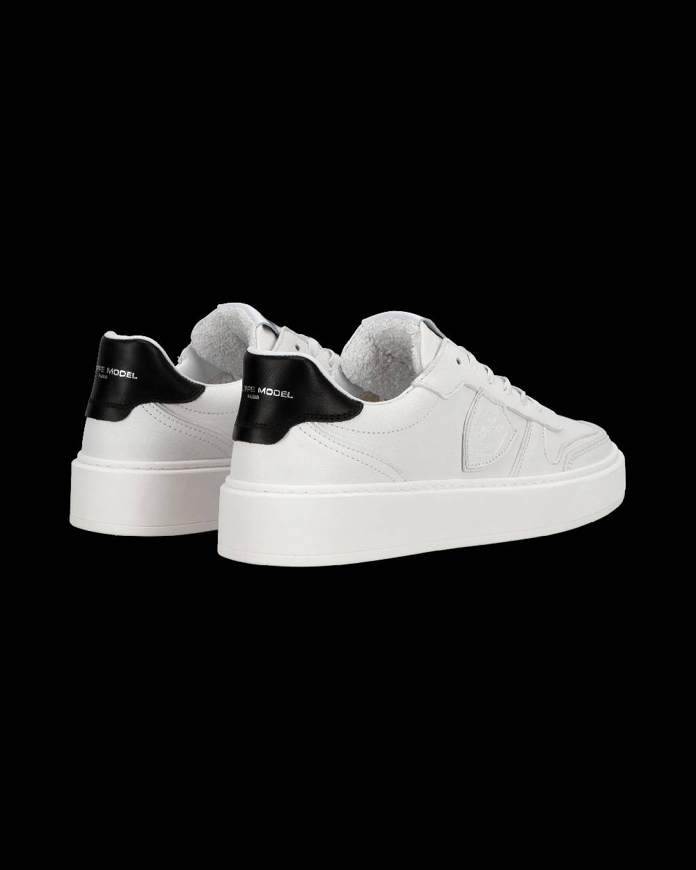 Philippe Model Sneakers Nice da Ragazzi in pelle, Bianco Nero Affare Del Giorno
