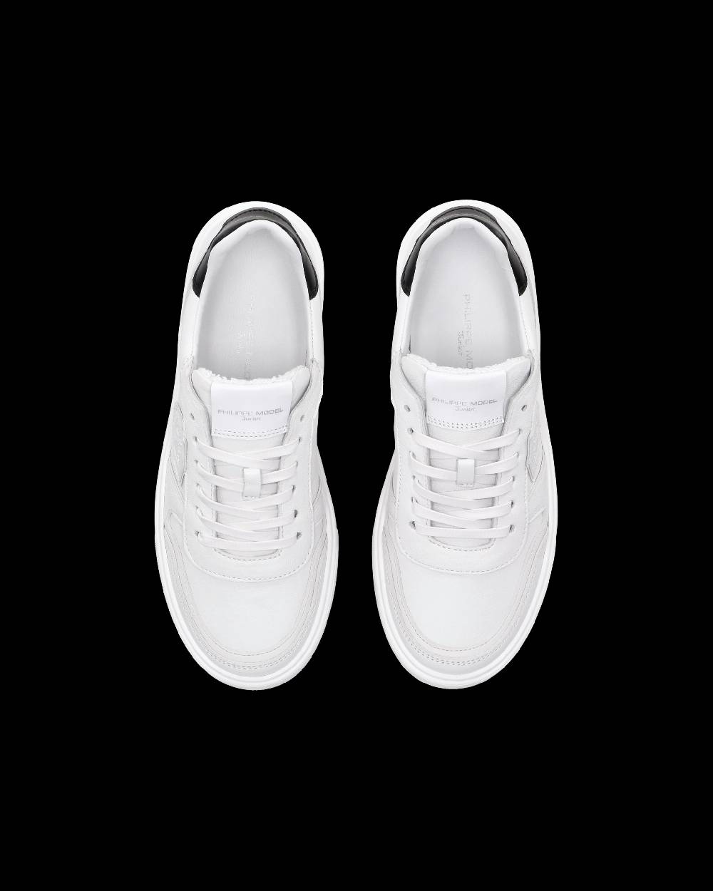 Philippe Model Sneakers Nice da Ragazzi in pelle, Bianco Nero Affare Del Giorno