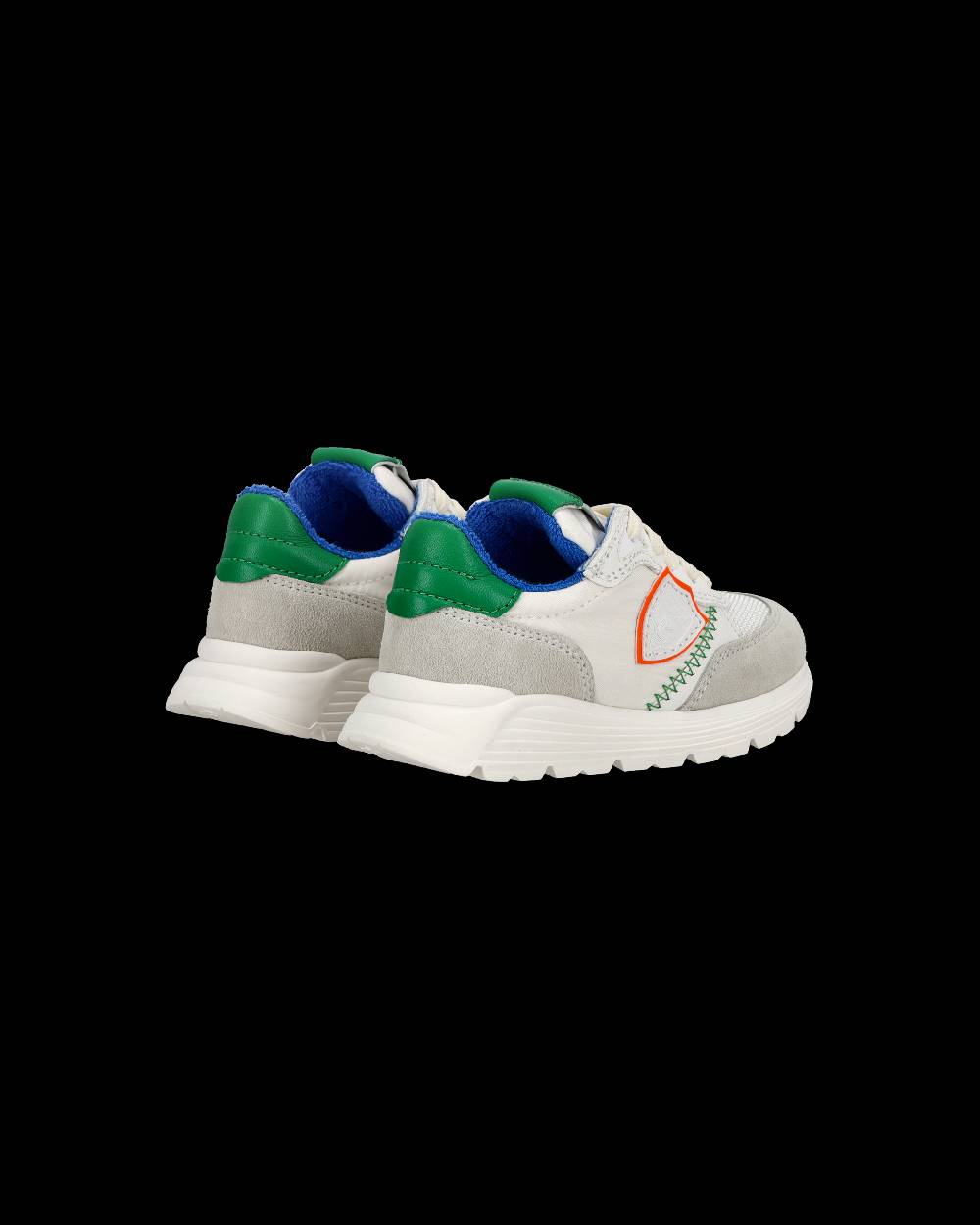 Philippe Model Sneakers basse Antibes Baby in nylon e pelle, Bianco Verde Sottocosto