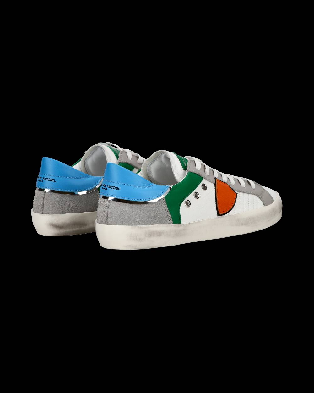 Philippe Model Sneakers basse Paris da Bambino in pelle, Bianco Verde Online
