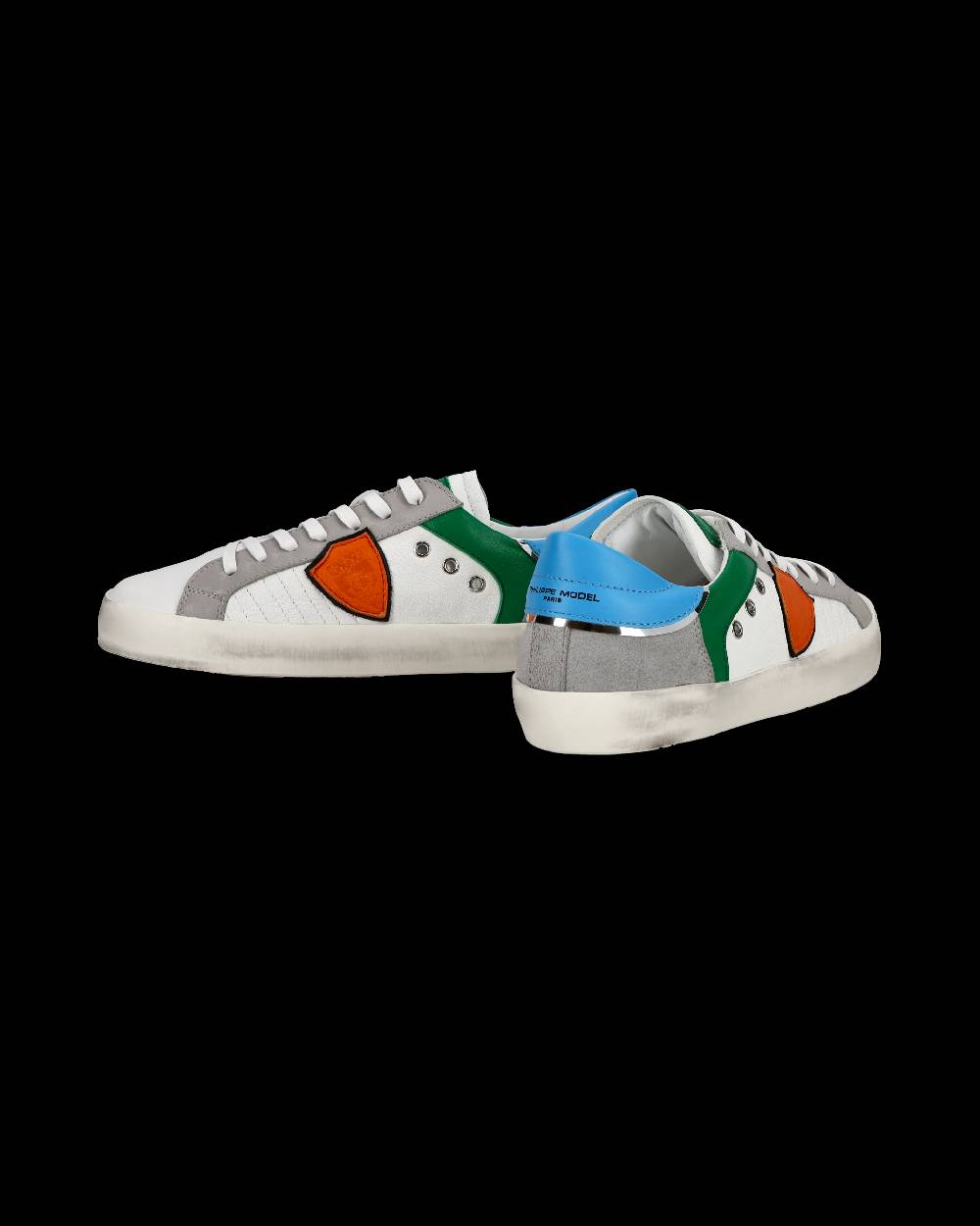 Philippe Model Sneakers basse Paris da Bambino in pelle, Bianco Verde Online