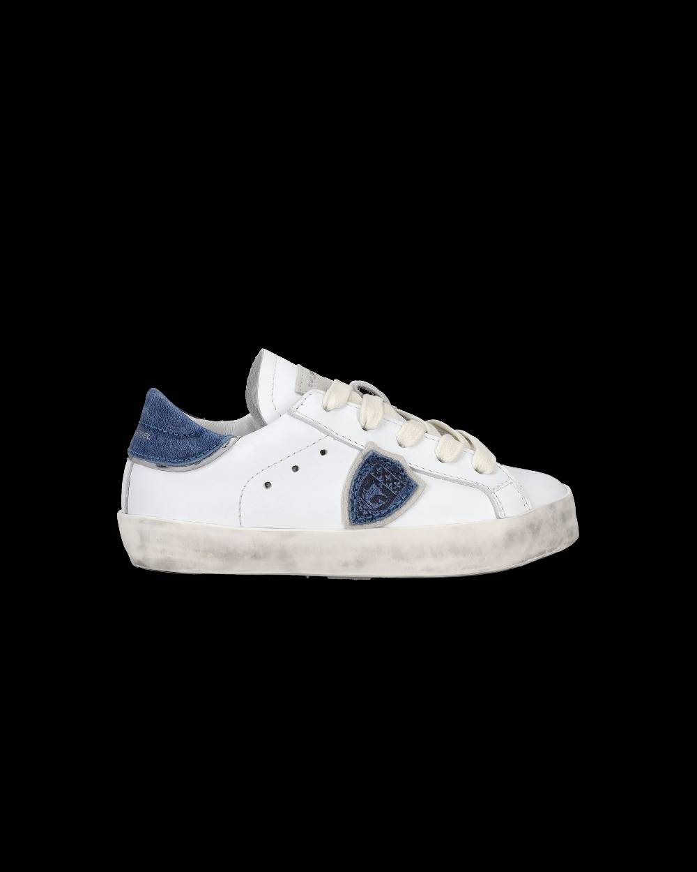 Philippe Model Sneakers da Bambini Prsx basse Bianche e Blu in Pelle Outlet