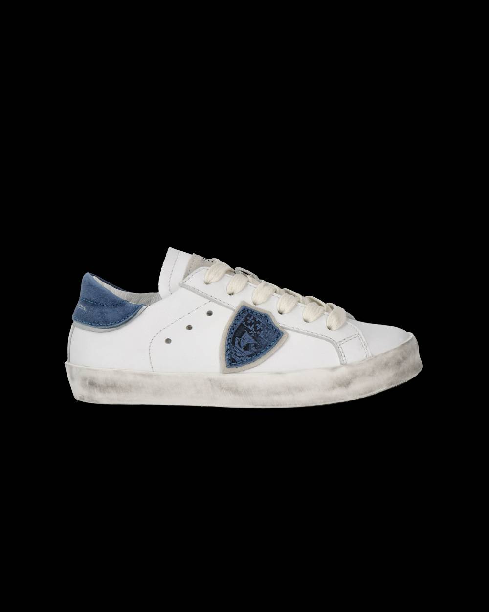 Philippe Model Sneakers Prsx basse da Bambini Bianche e Blu in Pelle In Vendita