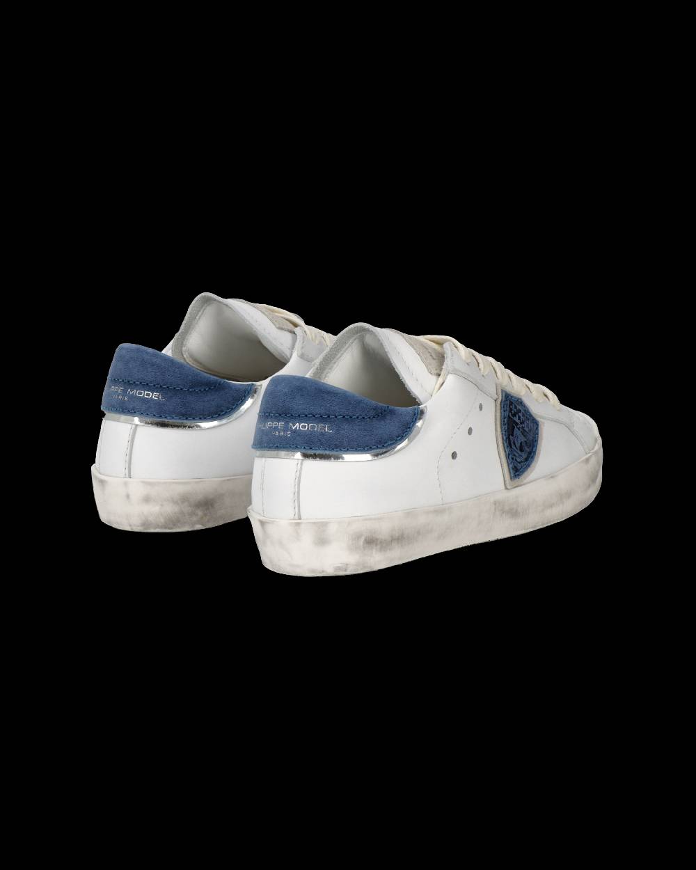 Philippe Model Sneakers Prsx basse da Bambini Bianche e Blu in Pelle In Vendita