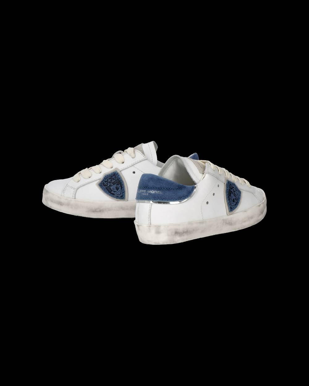 Philippe Model Sneakers Prsx basse da Bambini Bianche e Blu in Pelle In Vendita