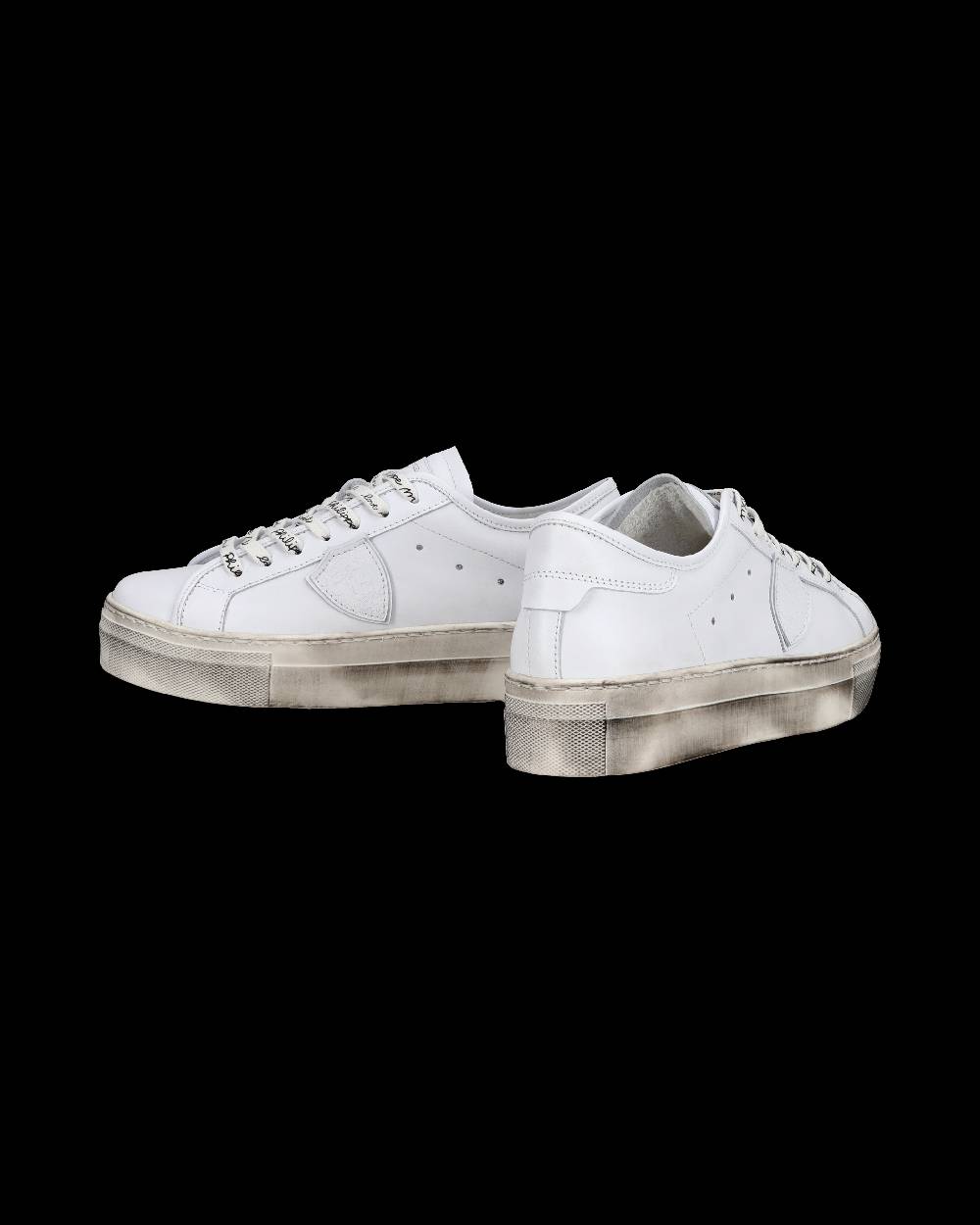 Philippe Model Sneakers basse Paris Haute da Bambino in pelle, Bianco Saldi