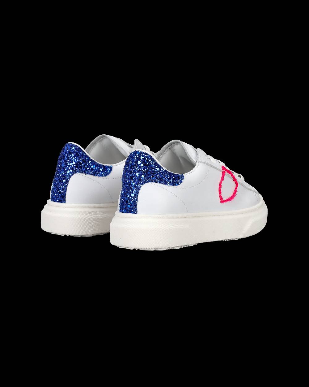 Philippe Model Sneakers Temple da Bambini Bianche e Blu in Pelle Offerte