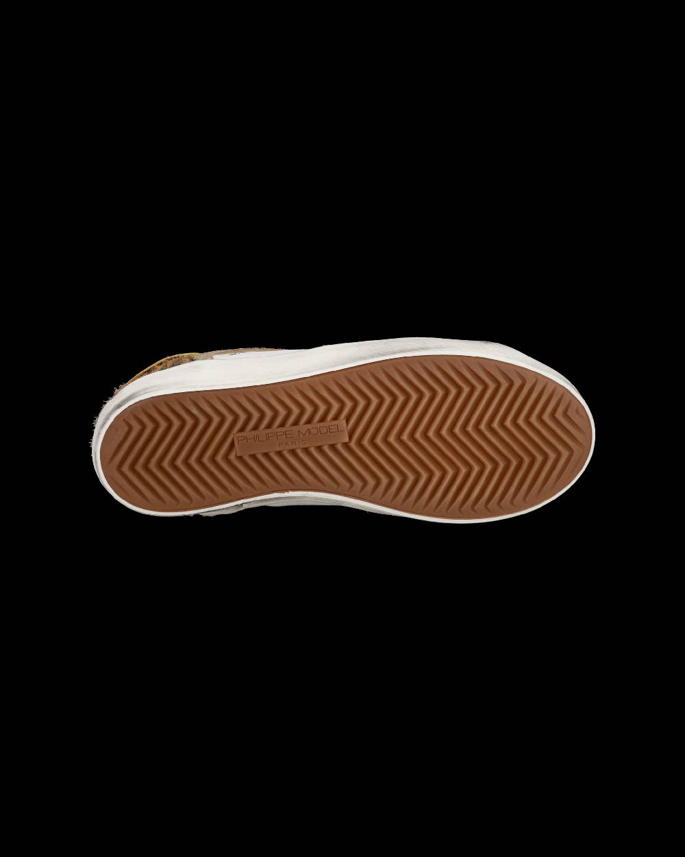 Philippe Model Sneakers basse Paris da Bambino in pelle, Bianco Cognac Vendita Economica