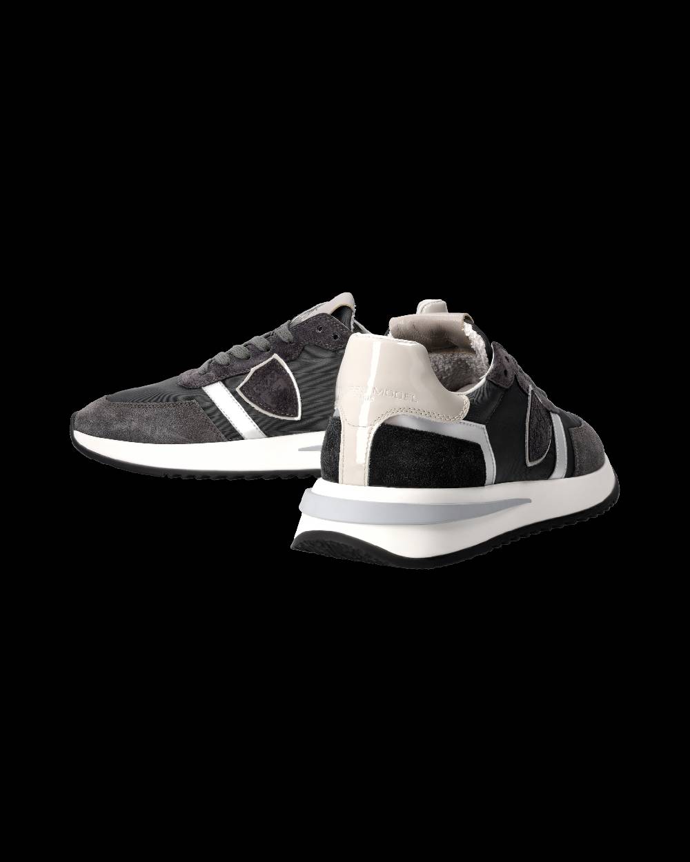 Philippe Model Sneaker Tropez 2.1 Donna, Nero Grigio e Argento Moda