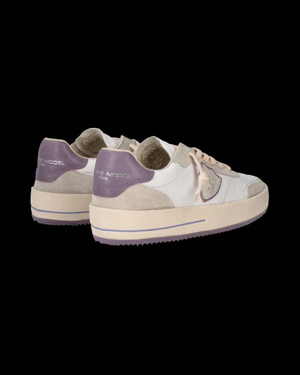 Philippe Model Sneaker Nice Donna, Bianco e Lilla Nuovo