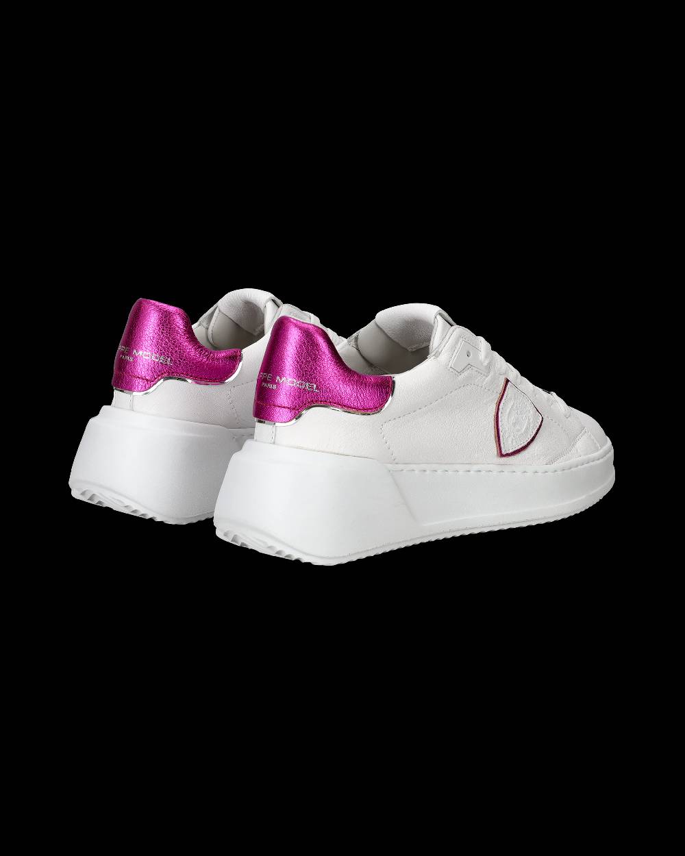 Philippe Model Sneaker basse Tres Temple donna - bianco e fucsia Soddisfazione Garantita