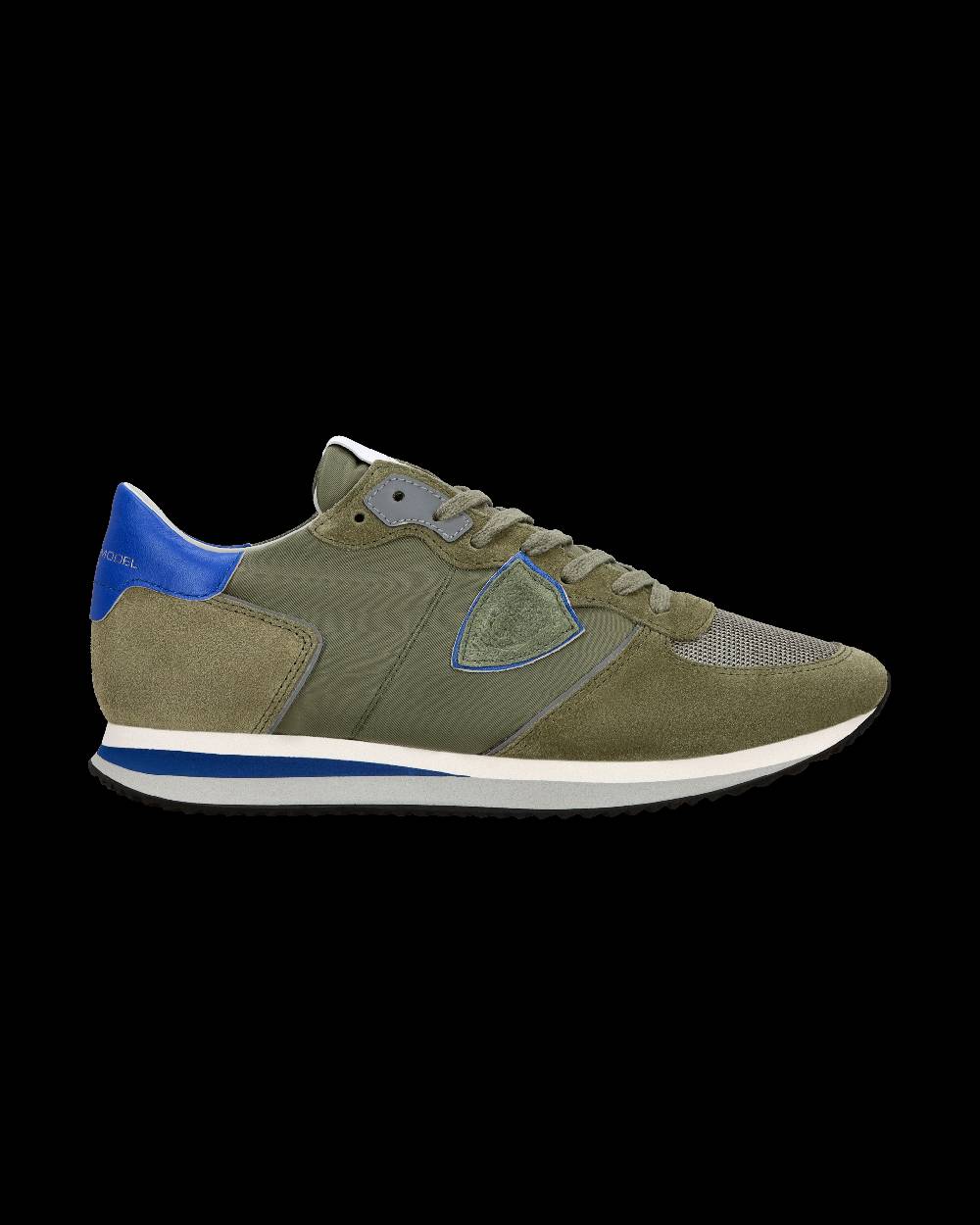 Philippe Model Sneaker casual Trpx da uomo in nylon e pelle - Blu e verde Fino Al -60%