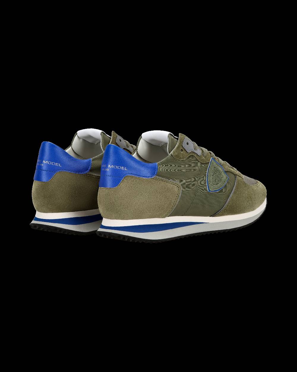 Philippe Model Sneaker casual Trpx da uomo in nylon e pelle - Blu e verde Fino Al -60%