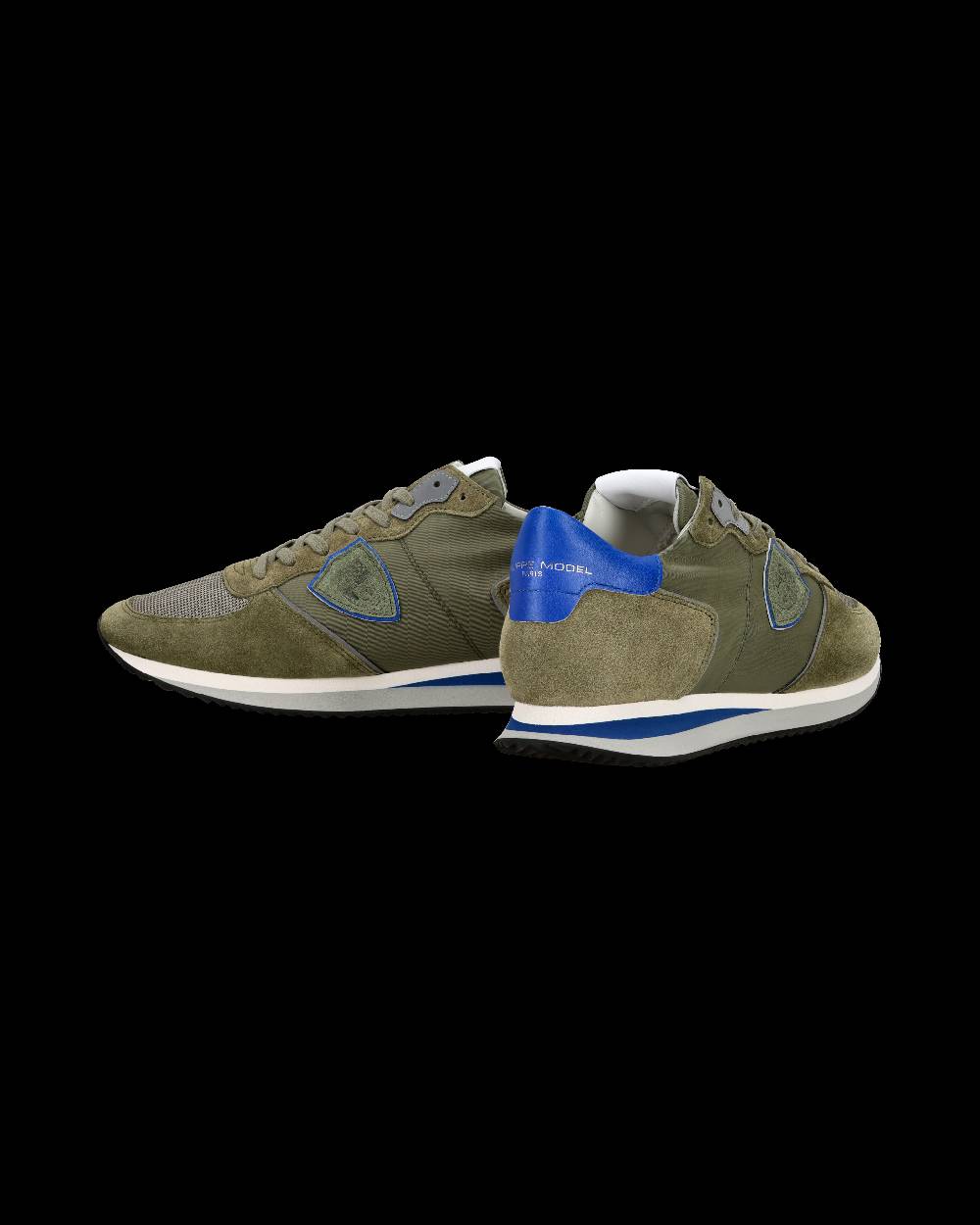 Philippe Model Sneaker casual Trpx da uomo in nylon e pelle - Blu e verde Fino Al -60%