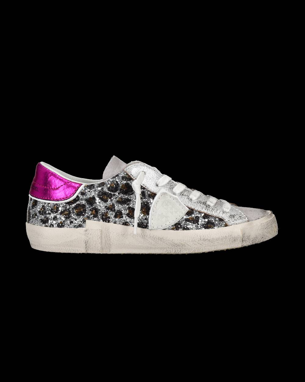 Philippe Model Sneaker bassa PRSX donna - argento, animalier e fucsia Online