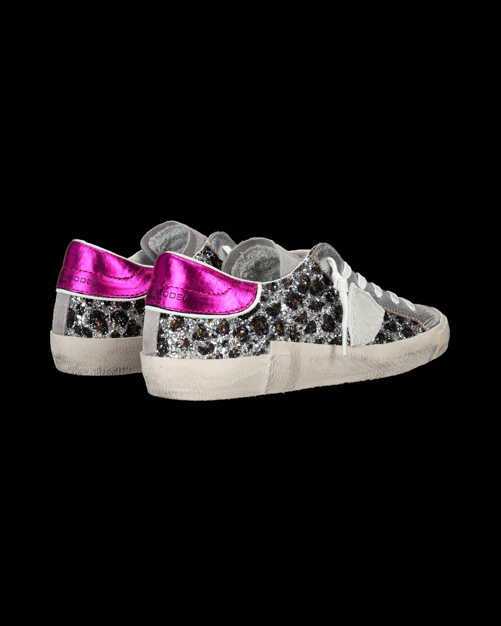 Philippe Model Sneaker bassa PRSX donna - argento, animalier e fucsia Online