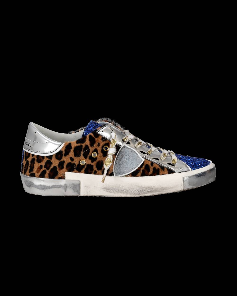 Philippe Model Sneaker basse Paris donna - glitter blu e argento Offerte