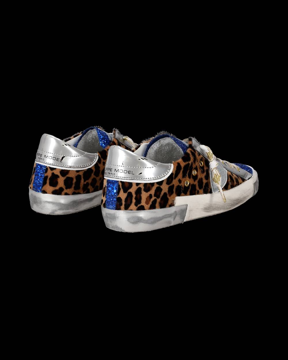 Philippe Model Sneaker basse Paris donna - glitter blu e argento Offerte