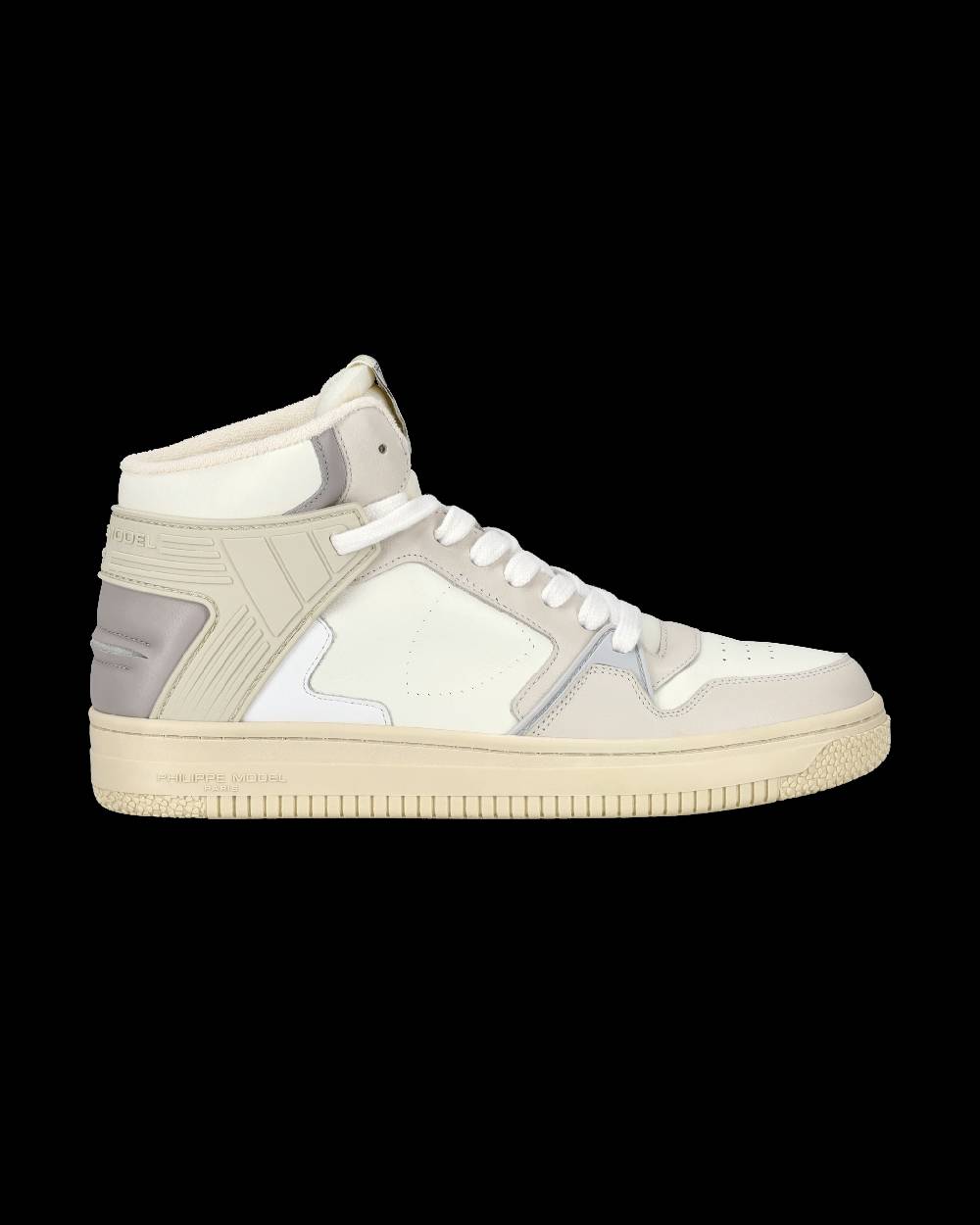 Philippe Model Sneaker streetwear La Grande da uomo in pelle - Grigio e burro Negozio