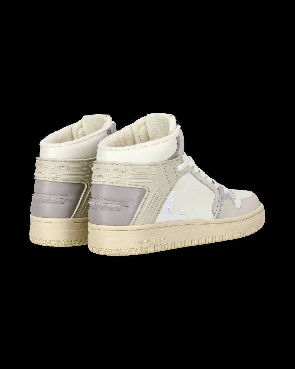 Philippe Model Sneaker streetwear La Grande da uomo in pelle - Grigio e burro Negozio