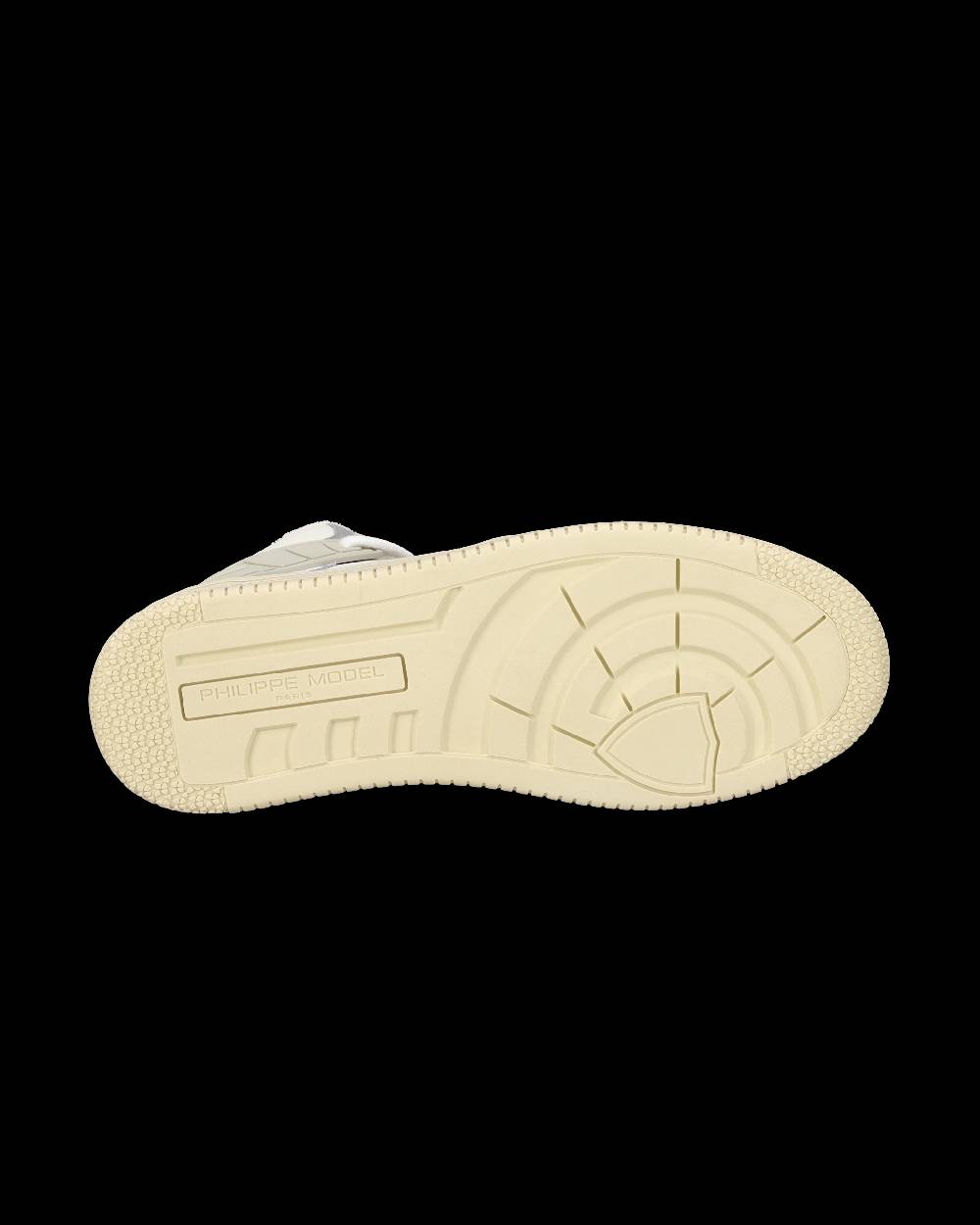 Philippe Model Sneaker streetwear La Grande da uomo in pelle - Grigio e burro Negozio