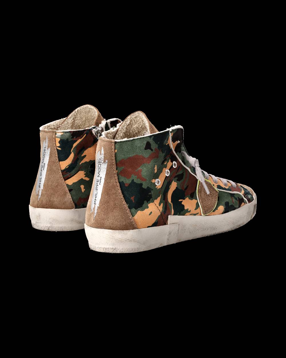 Philippe Model Sneaker Prsx Uomo, Verde e Beige In Linea