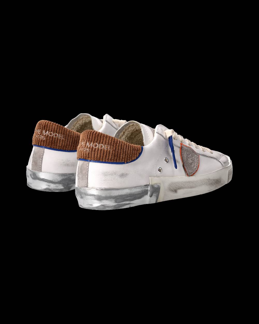 Philippe Model Sneaker Prsx Uomo, Bianco e Cognac Vendita
