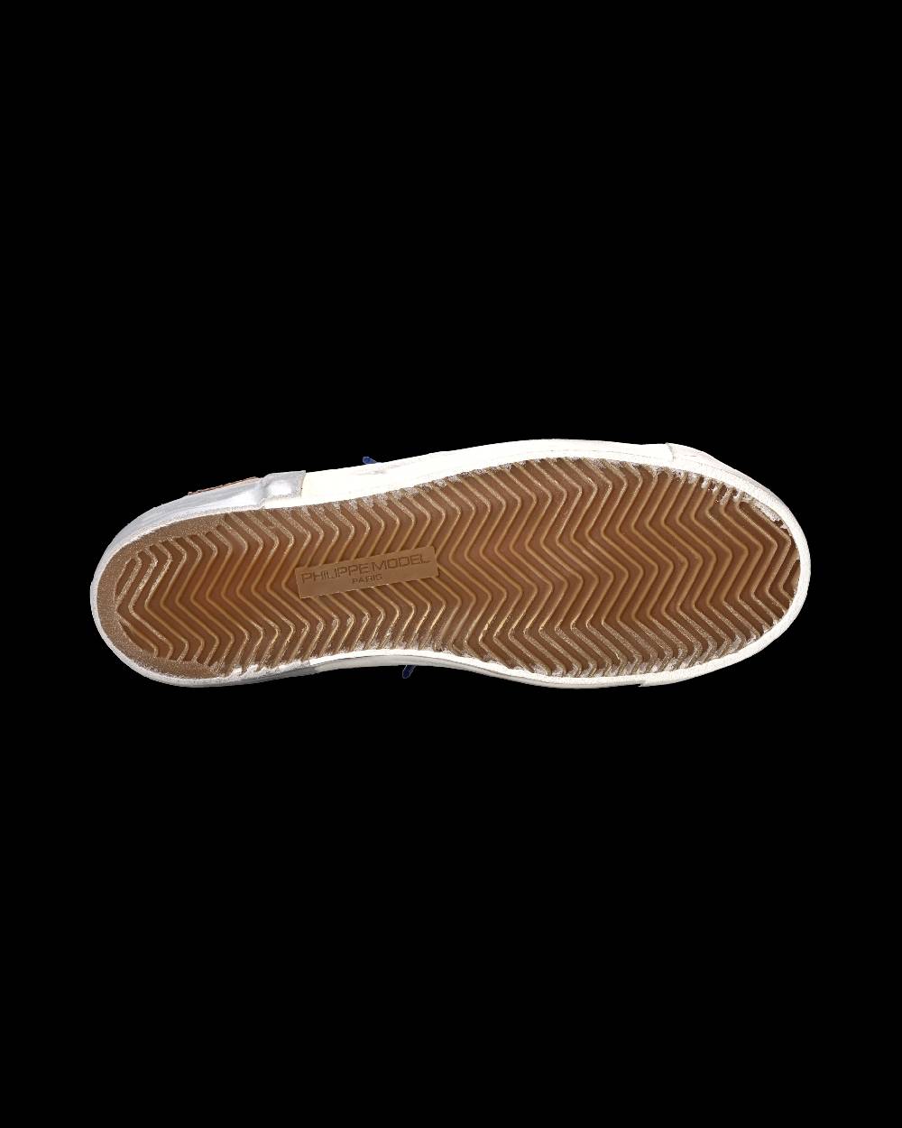 Philippe Model Sneaker Prsx Uomo, Bianco e Cognac Vendita