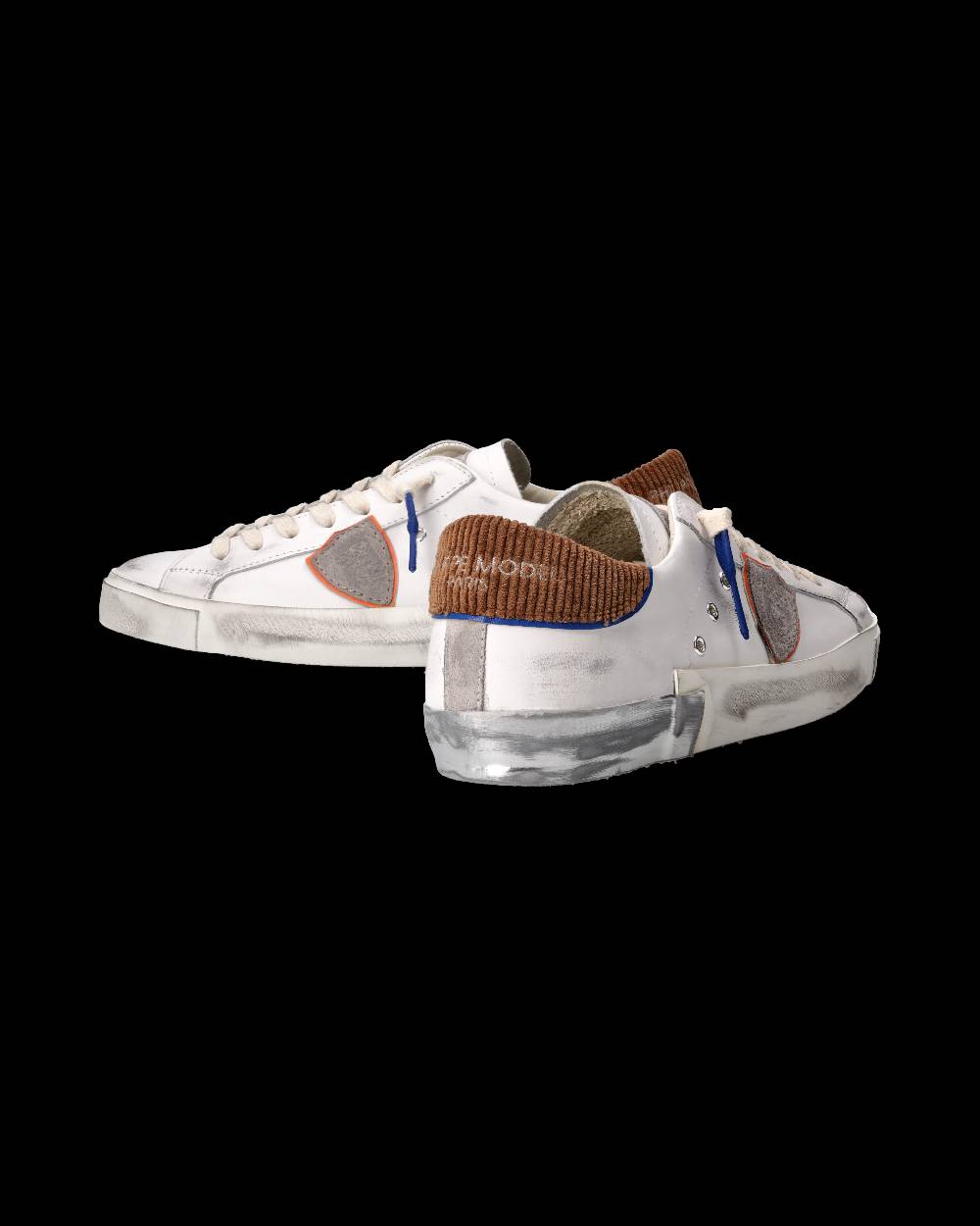 Philippe Model Sneaker Prsx Uomo, Bianco e Cognac Vendita