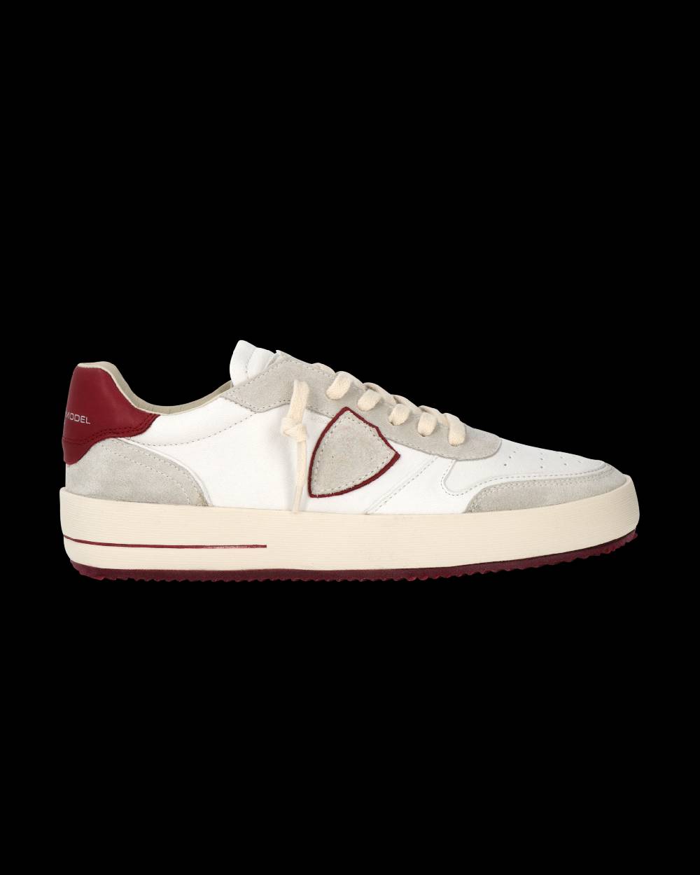 Philippe Model Sneaker Nice Uomo, Bianco e Bordeaux Fino Al -60%