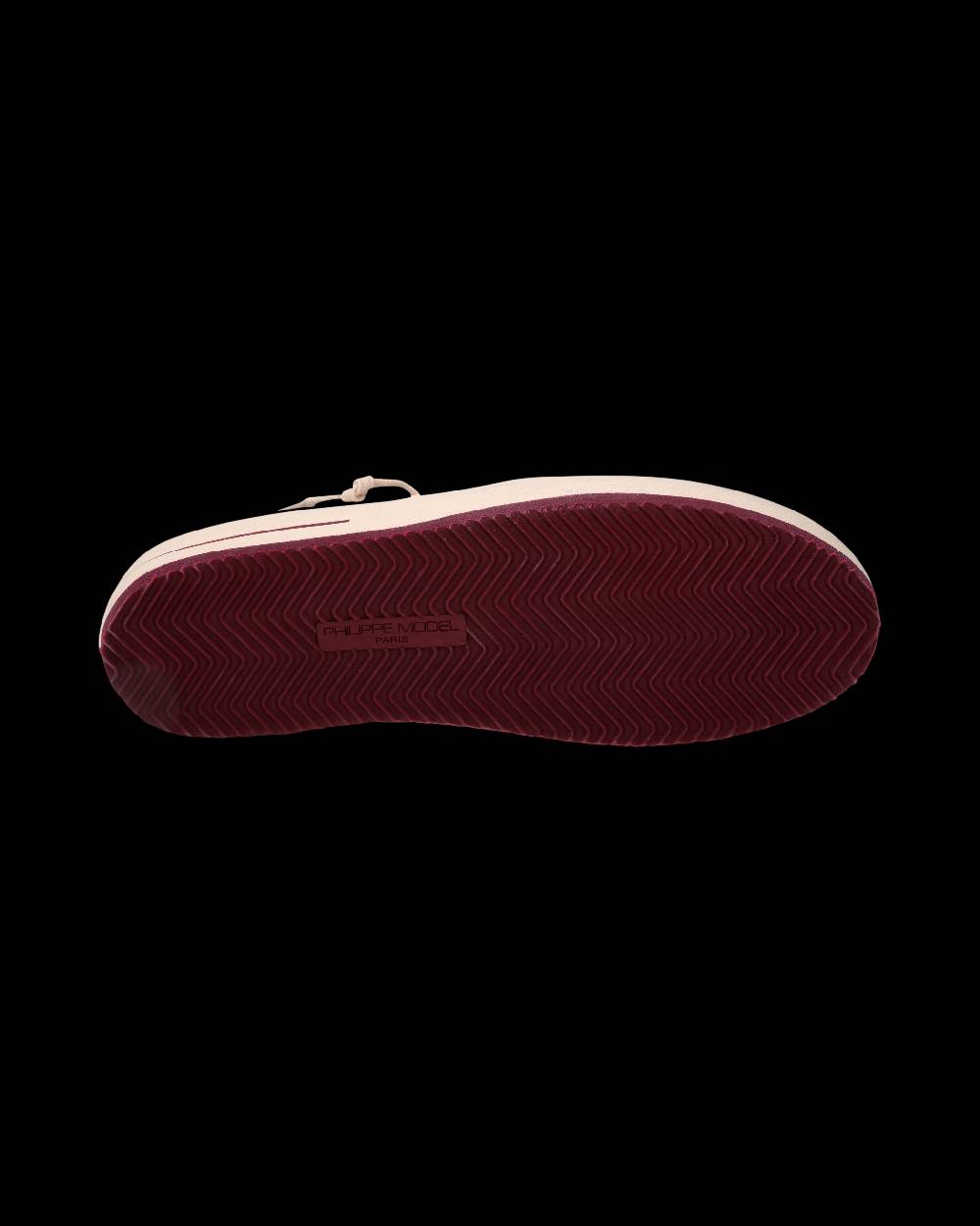 Philippe Model Sneaker Nice Uomo, Bianco e Bordeaux Fino Al -60%