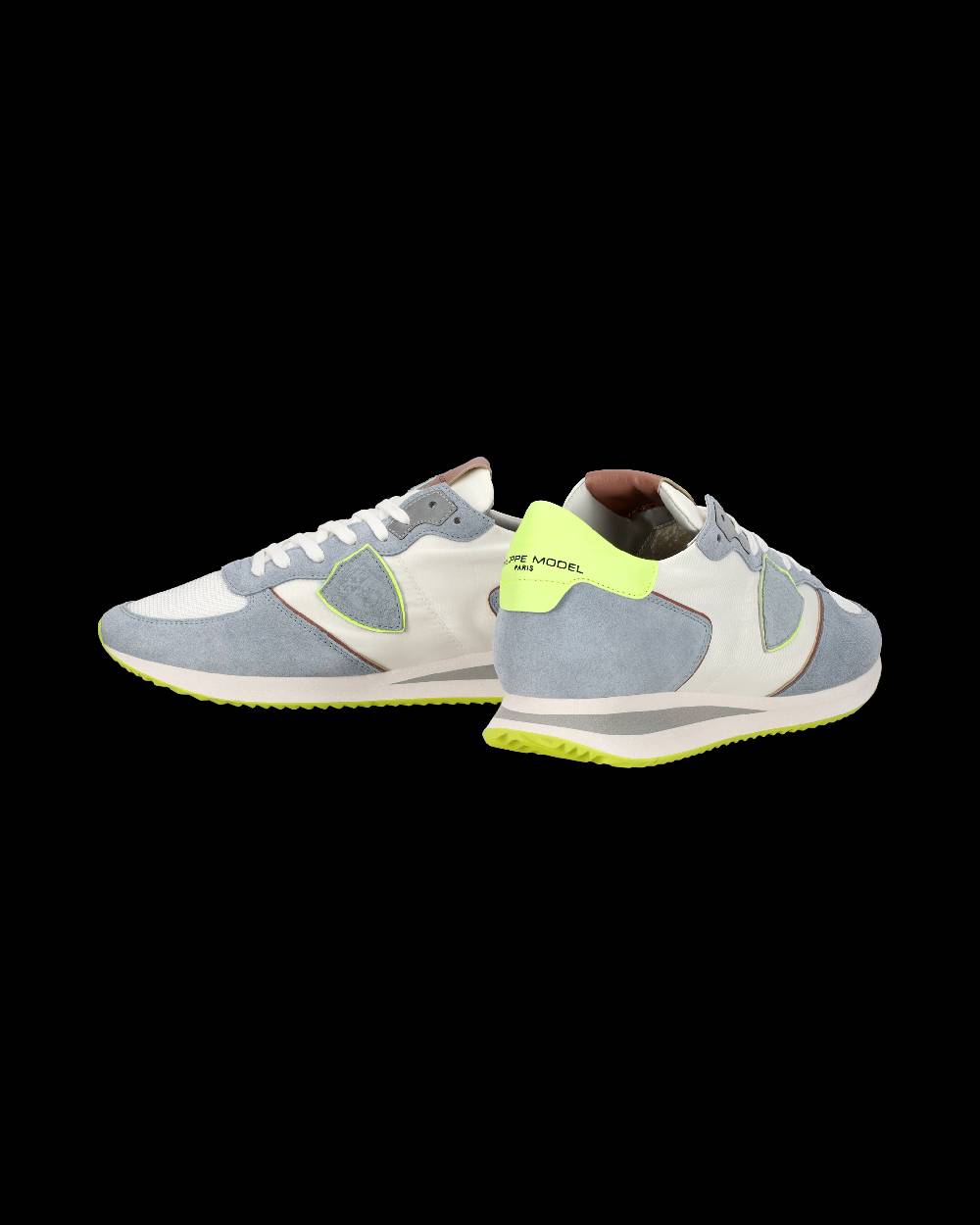 Philippe Model Sneaker casual Trpx da uomo in nylon e pelle - Azzurro e giallo Vendita Calda