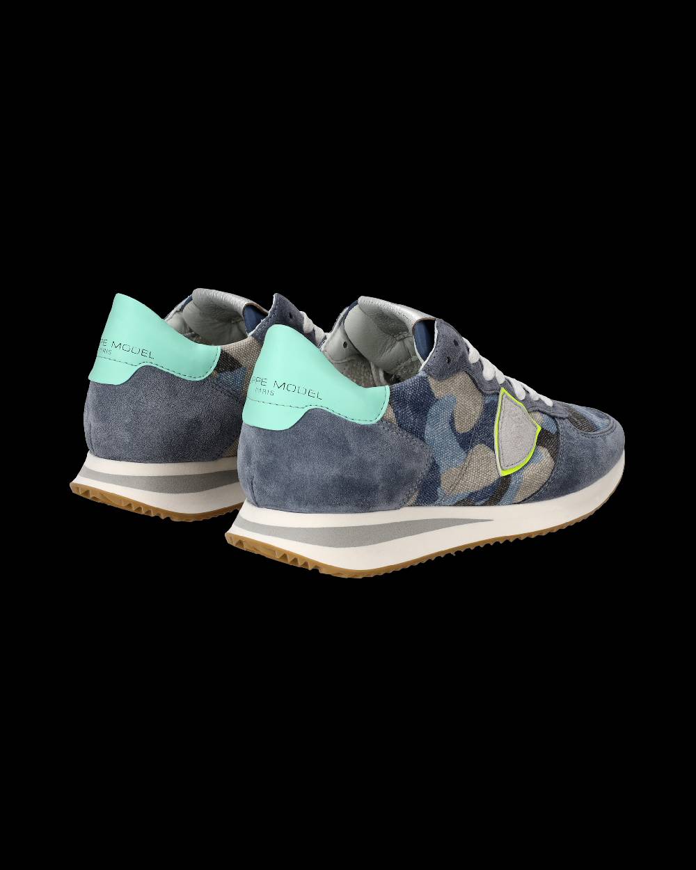 Philippe Model Sneakers Trpx da Donna Blu e Gialle in Tessuto Tecnico Vendita Economica