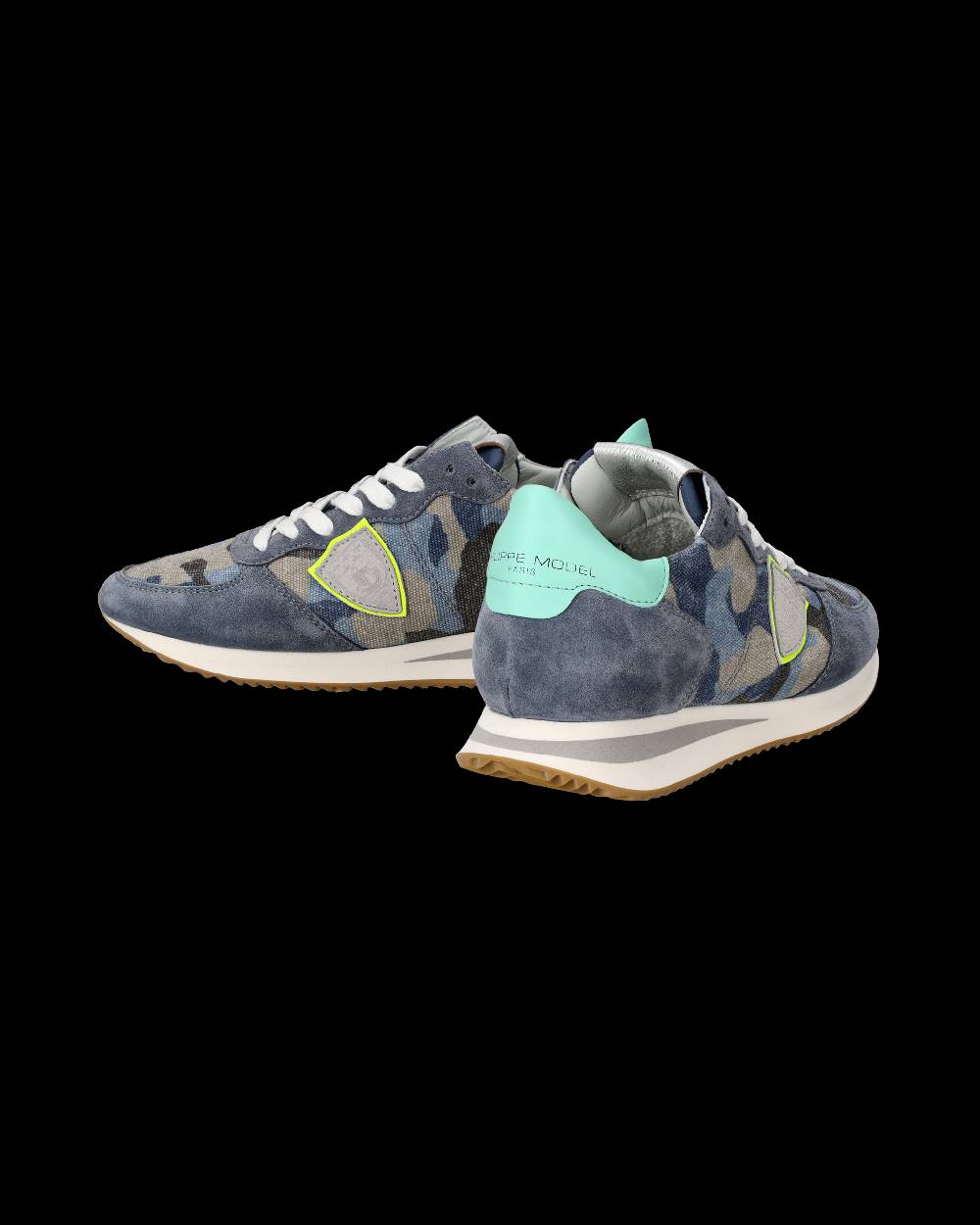 Philippe Model Sneakers Trpx da Donna Blu e Gialle in Tessuto Tecnico Vendita Economica