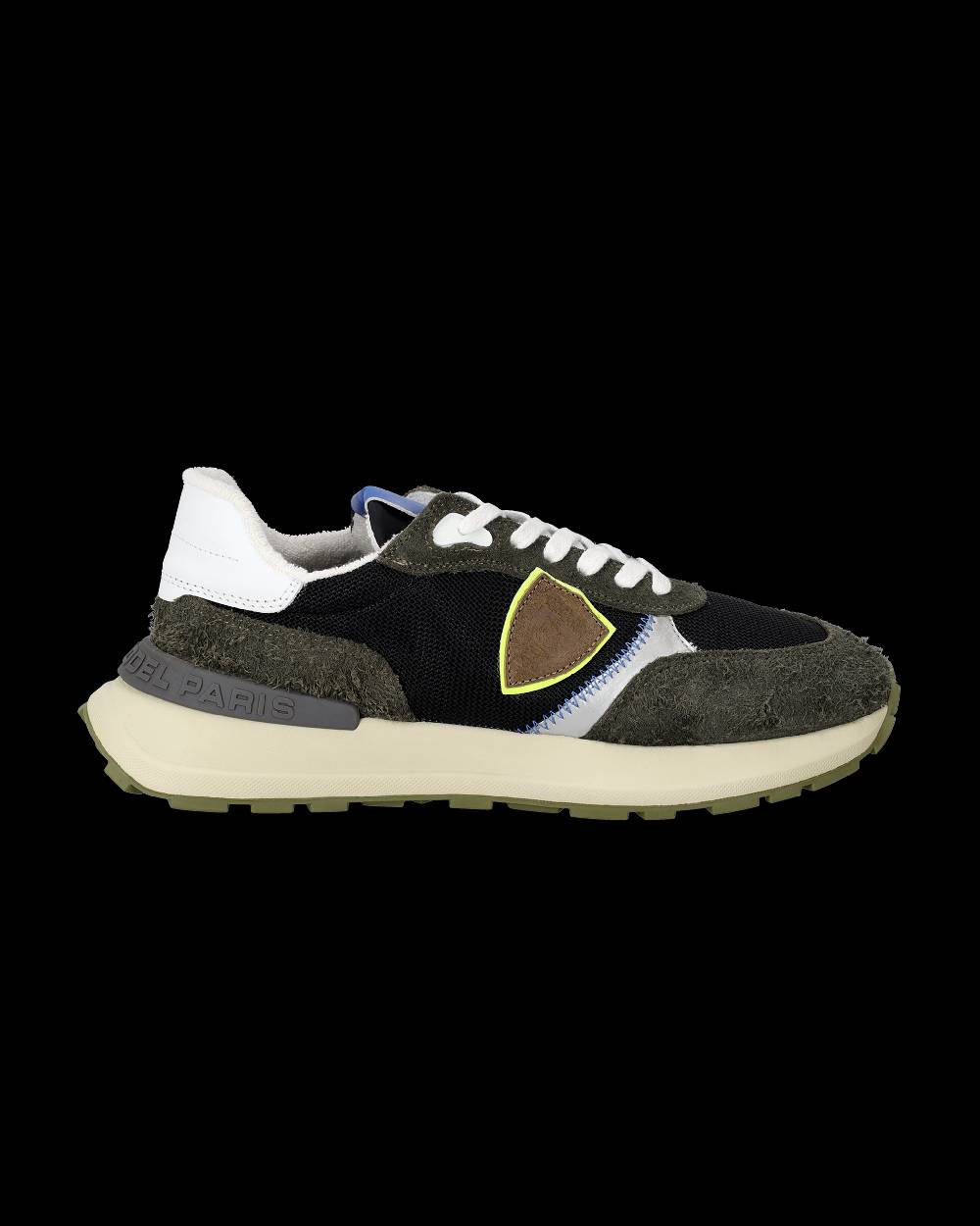 Philippe Model Sneakers basse Antibes da Uomo in nylon e pelle - nero militare Vendite Flash